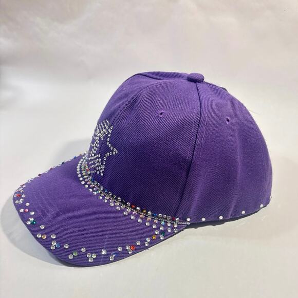 Handmade Rhinestone Studded Shooting Star Streetwear Shiny Bling Baseball Cap - Picture 9 of 11